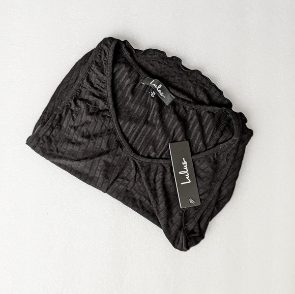 Lulu's Black Ribbed Tank Top - Picture 5 of 5